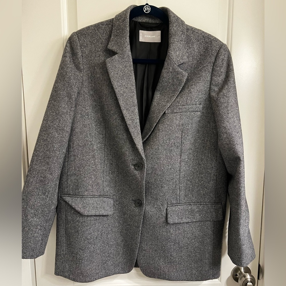 Everlane Oversized Blazer in Grey Herringbone